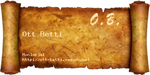 Ott Betti névjegykártya